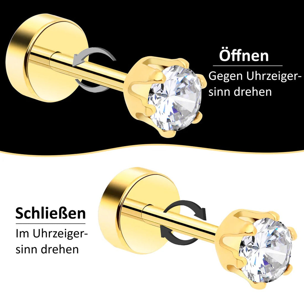 Ear studs with flat back