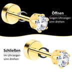 Ear studs with flat back
