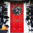 Halloween Wreath – Mesh Skull Garland for Door and Wall Decoration