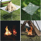 Portable Fire Pit | Foldable Stainless Steel Design | Lightweight Outdoor Camping Stove