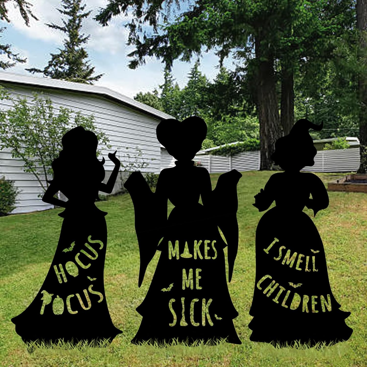 3-Piece Witch Sisters Halloween Yard Décor Set