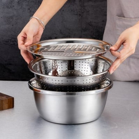 Stainless Steel Fine Mesh Strainer Set