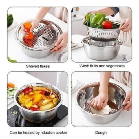Stainless Steel Fine Mesh Strainer Set