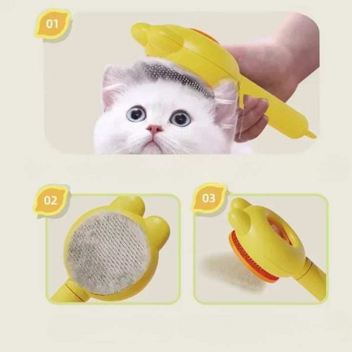One Click Hair Removal Pet Grooming Brush