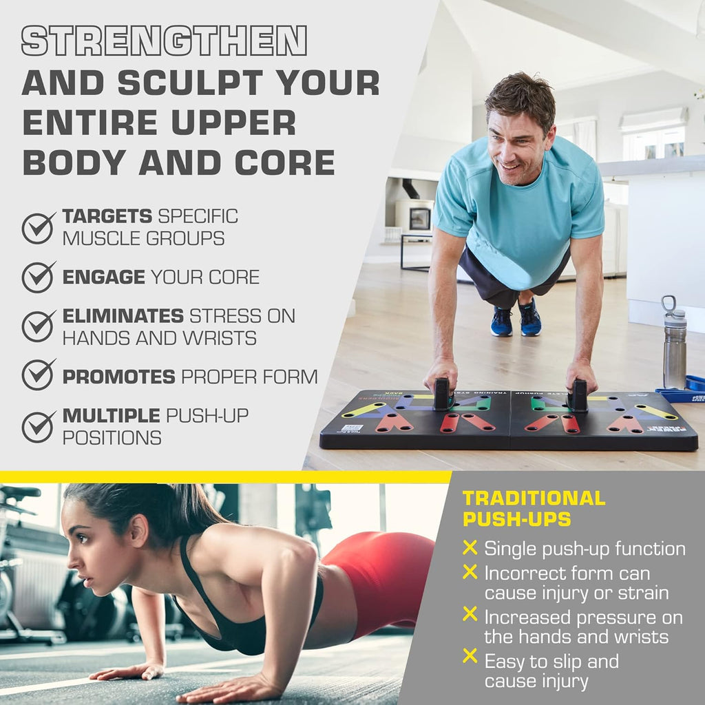 FlexiFit - Vouwbaar Push-Up Trainingsbord met Kleurcodering