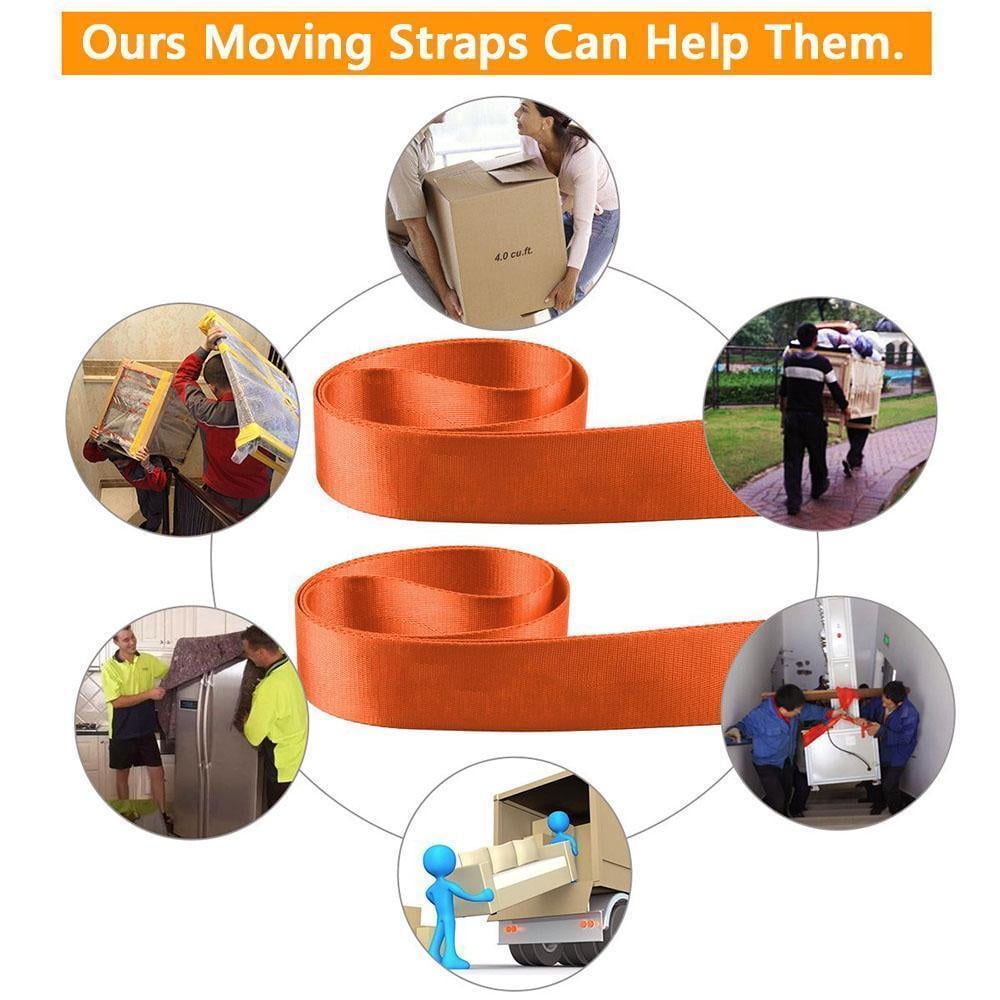 Adjustable Moving Straps with 2.7 m Auxiliary Belts and Metal Buckles