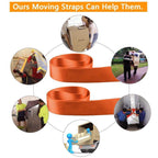 Adjustable Moving Straps with 2.7 m Auxiliary Belts and Metal Buckles