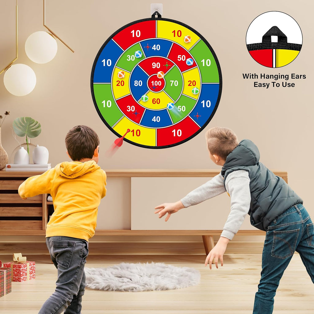 Large double-sided dartboard for kids – Play, learn and relax