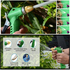 Adjustable high-pressure garden hose nozzle with copper head