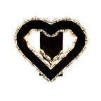 LED Love Heart Wall Lighting Modernism Black Faceted Crystal Wall Lighting Ideas for Bedroom