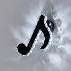 Music Note Crystal Wall Light Wall Lamp Simple Style LED Hall Wall Mounted Lamp in Black