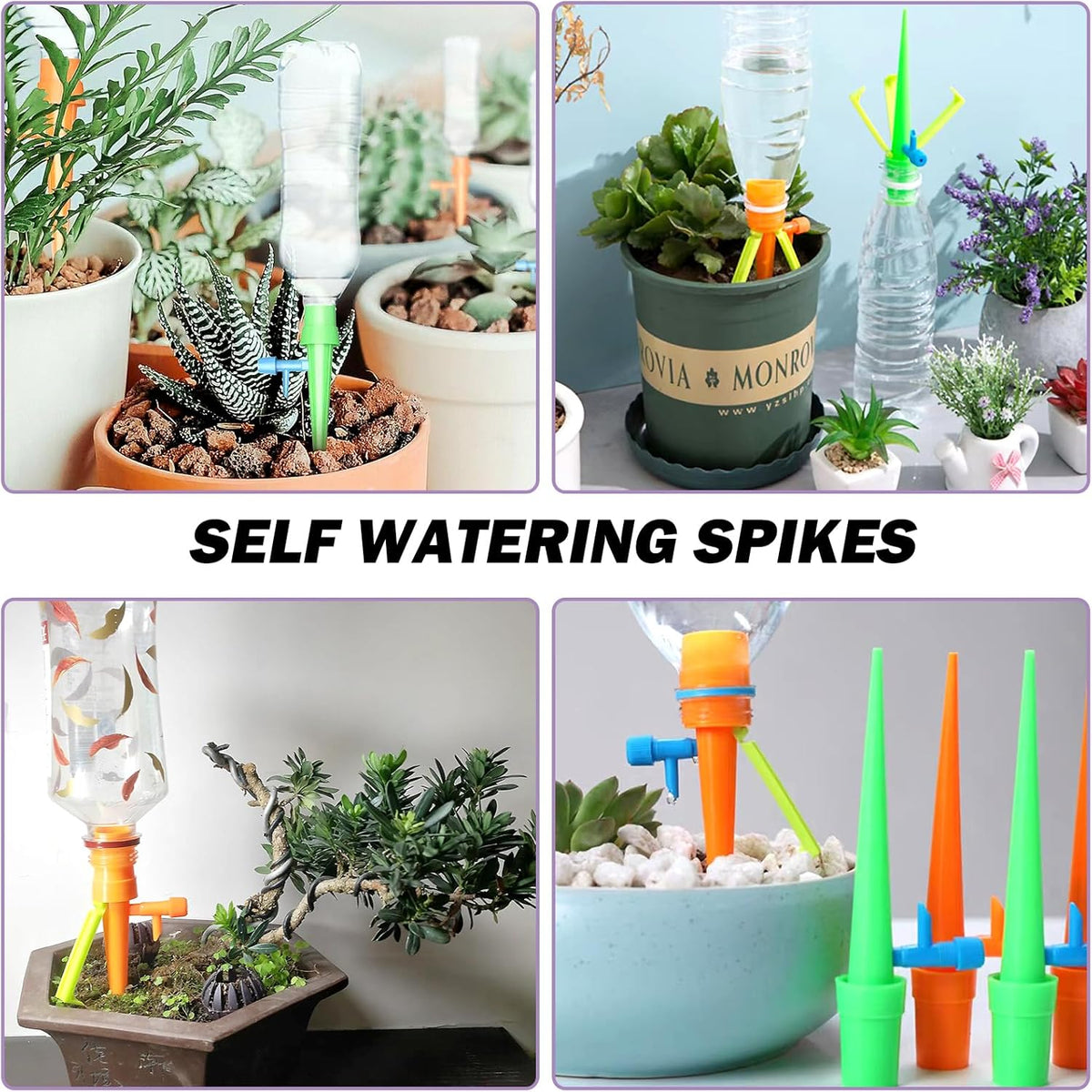 Automatic watering spike for plants – With bottle adapter