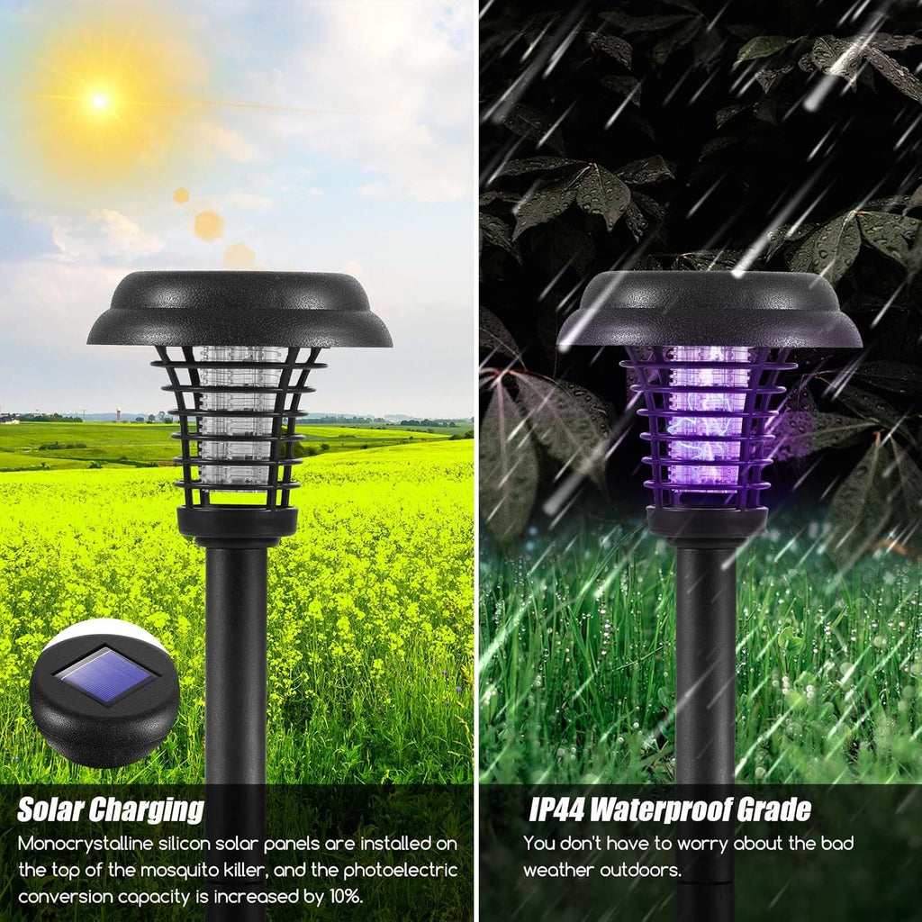 Solar Insect Killer with LED Light – Waterproof Garden Light for Mosquito Repulsion