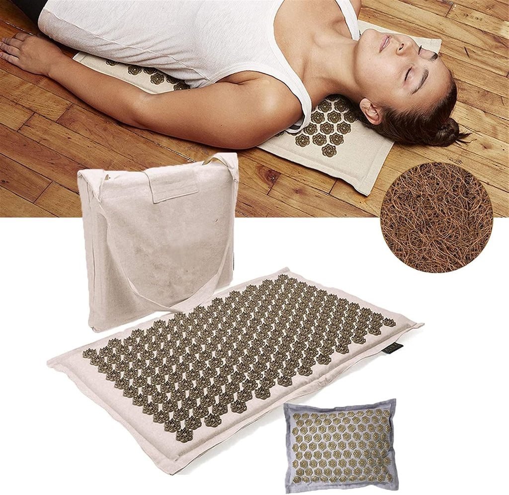 Acupressure mat with Pillow and 5500 Pressure Points – The Florapress Relaxation Set