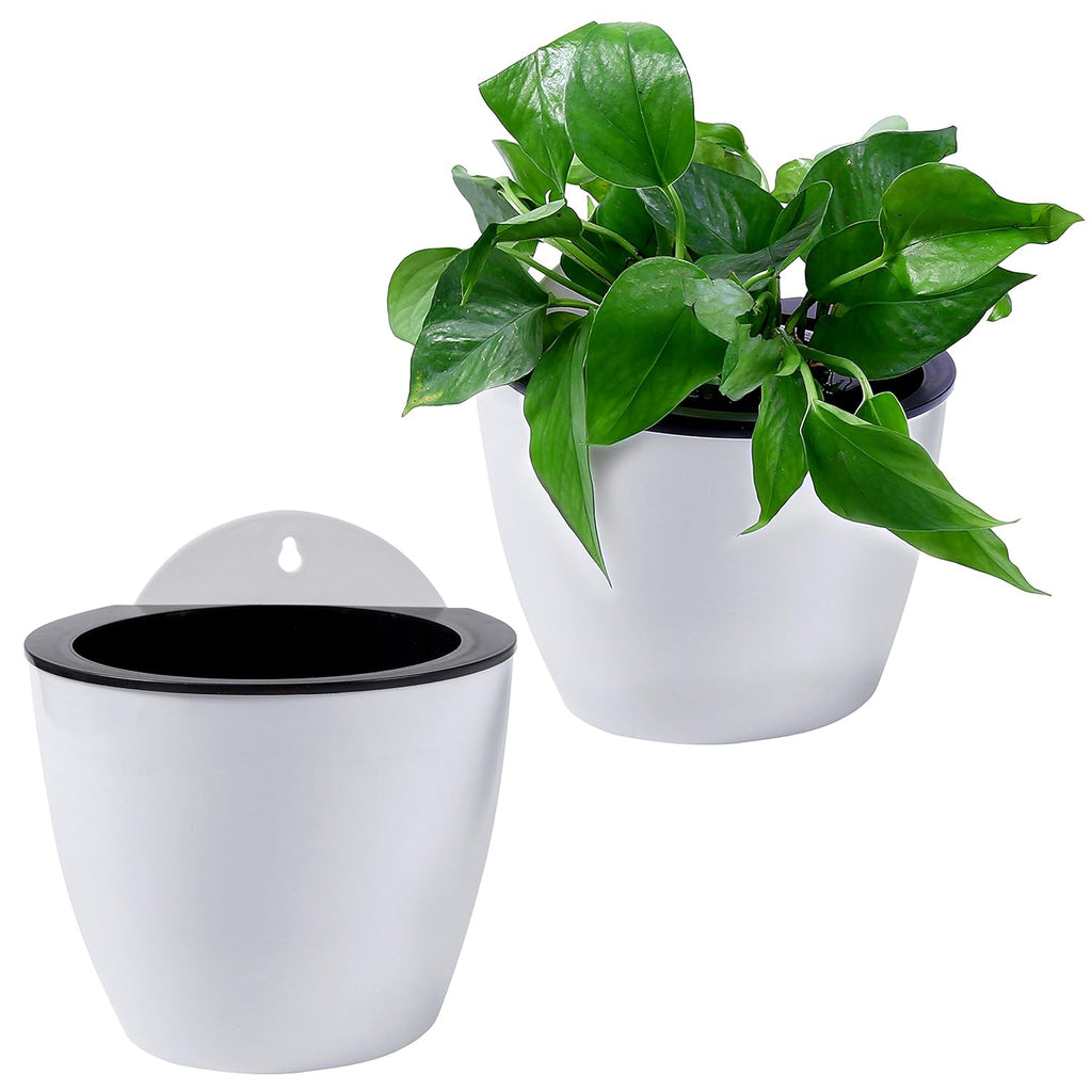 Self-watering hanging plant pot – Modern flower pot for wall mounting