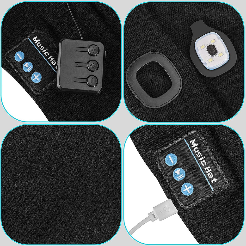 Bluetooth Beanie Hat Light Wireless Headphones