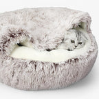 Soft Winter Pet Bed with Washable Cover and Non-Slip Base