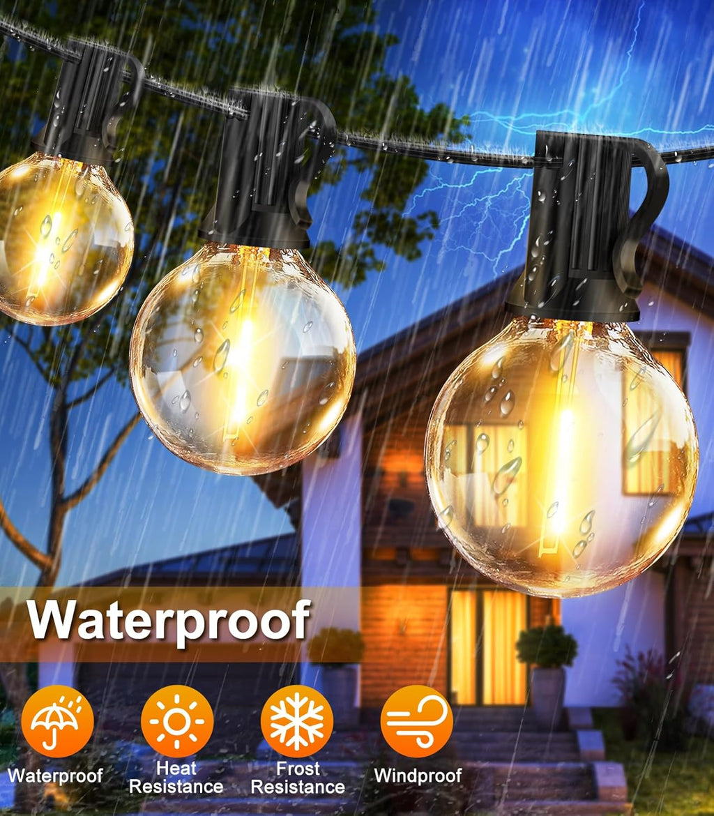 LumiSolar | Solar String Lights G40 – Weatherproof & Energy Saving