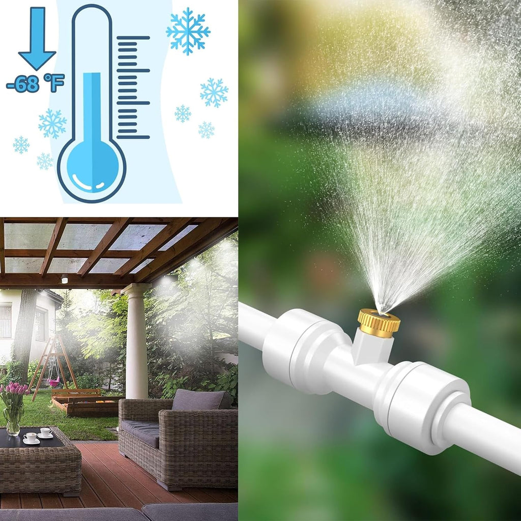 Misting System for Terrace and Garden – Cooling Spray Set for Sunshade and Pavilion