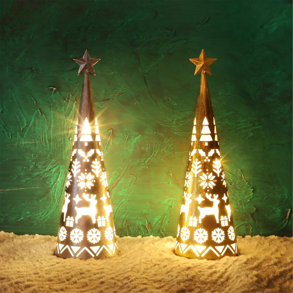 LED Cone Table Decoration Set (2 Pieces) - ShimmerCone