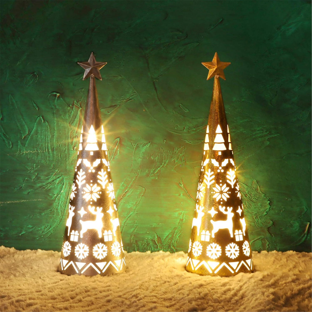 LED Cone Table Decoration Set (2 Pieces) - ShimmerCone
