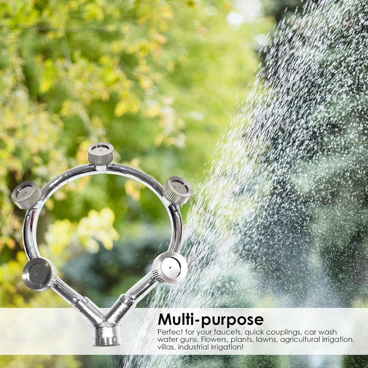 High pressure stainless steel ring multi nozzle – Efficient spray attachment for garden irrigation