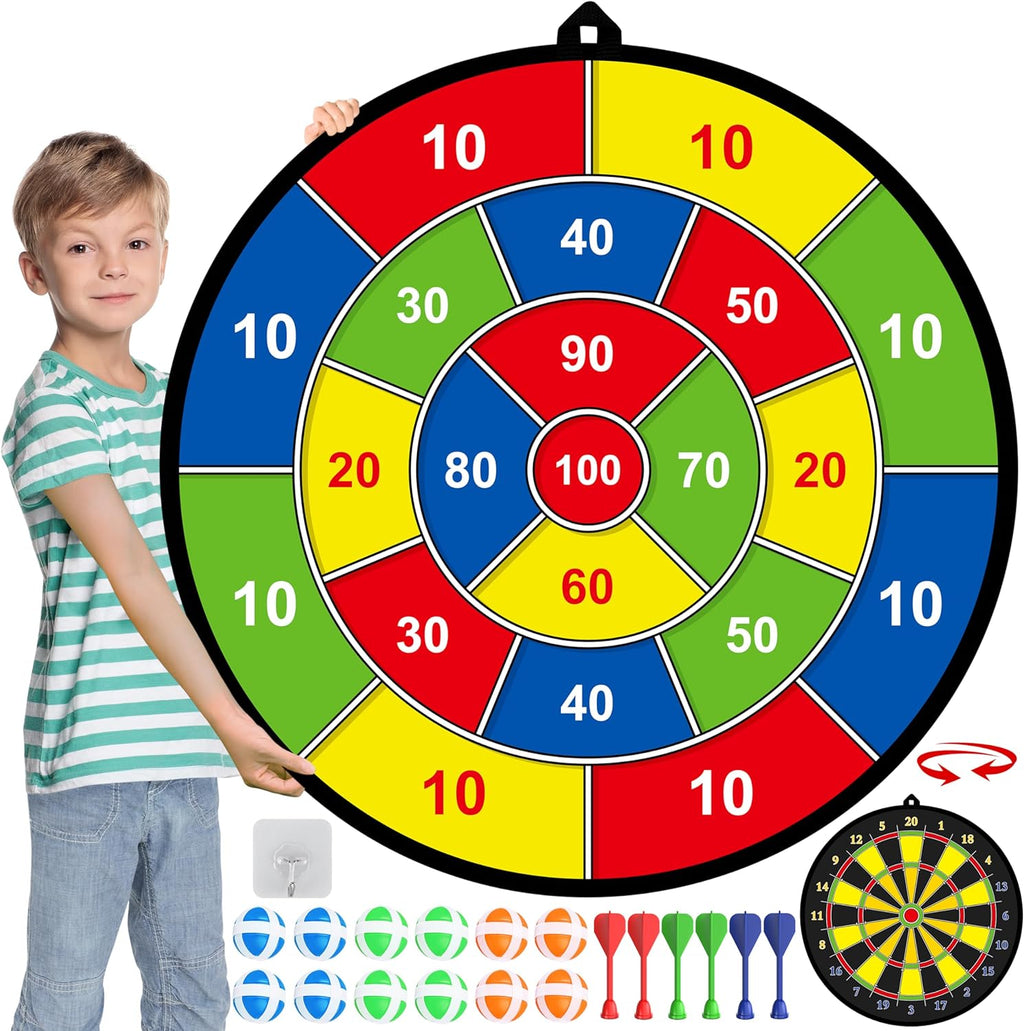 Large Double-Sided Dartboard for Kids – Play, Learn and Relax