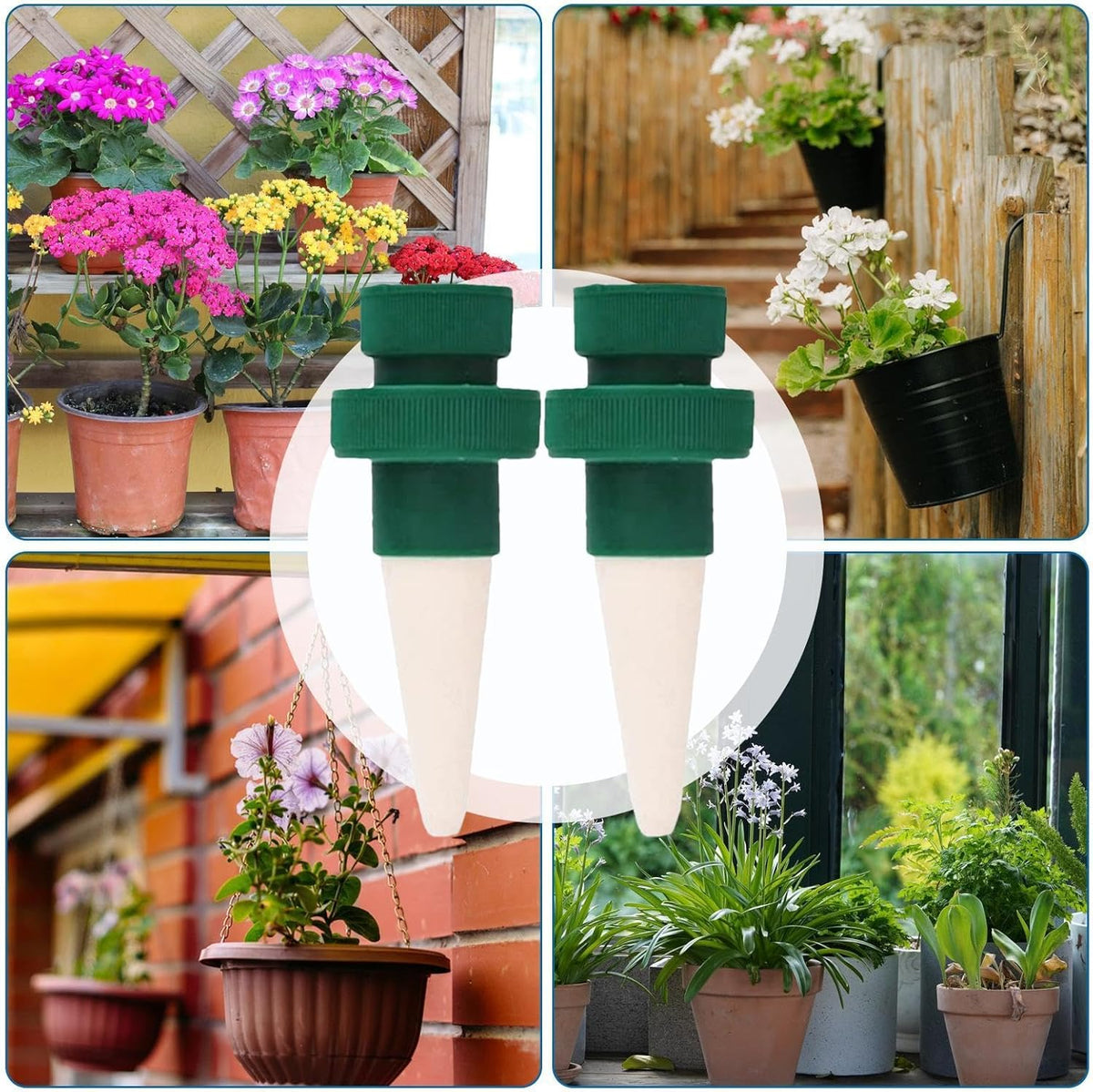 Self-watering spikes for plants – Automatic drip tips for bottles