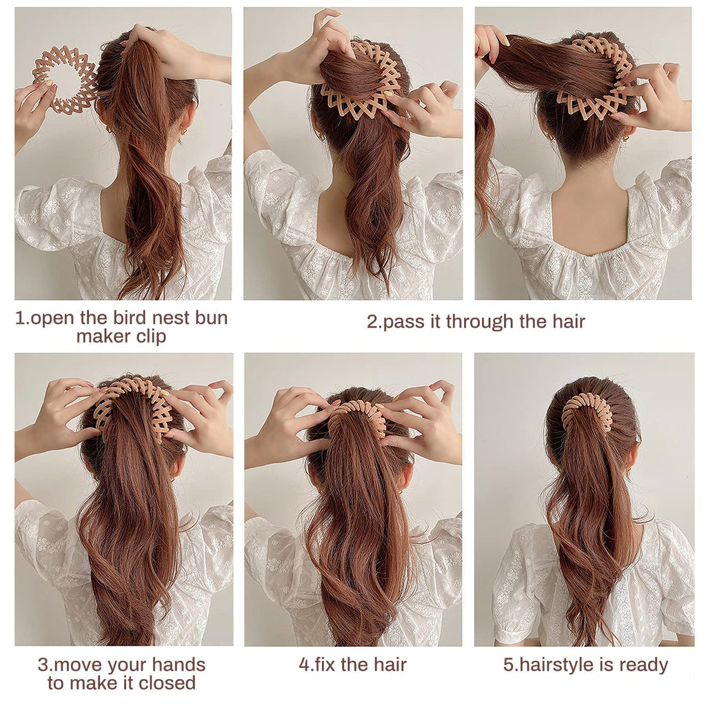 Stylish Bird's Nest Hair Clips – 3-Piece Set