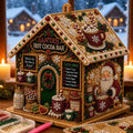 3D Christmas Pearl Diamond Painting Wooden House Art Kit for Adults