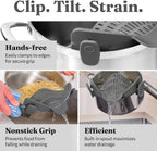Silicone sieve with clip – Heat-resistant draining container for food