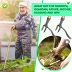 Weed puller with 4-claw head – Effective garden tool made of iron for root removal
