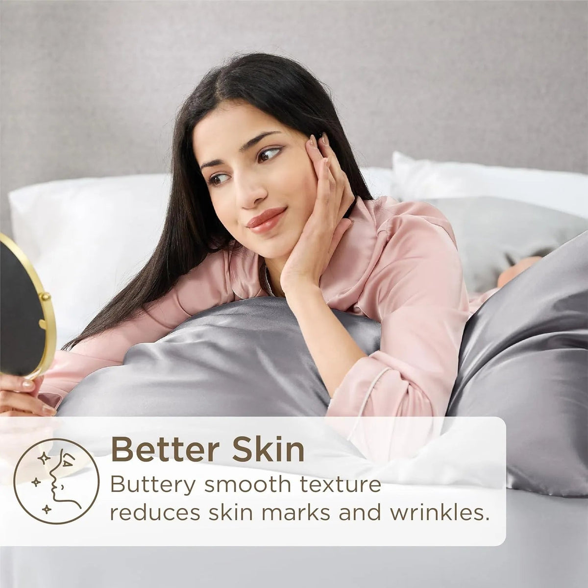 Silk Pillowcase – 100% Real Mulberry Silk for Hair & Skin – Cooling, Frizz-Free & Anti-Wrinkle Pillowcase UK