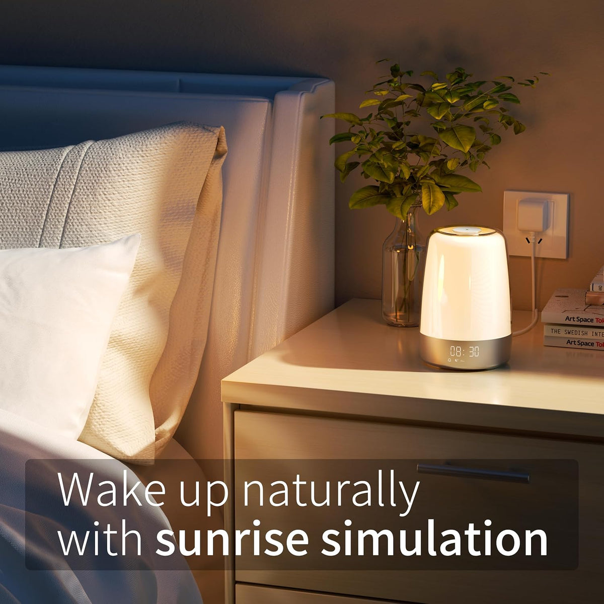 Aurora Wake-Up Light with Natural Sounds – Gentle Sunrise Alarm Clock for a Refreshing Start