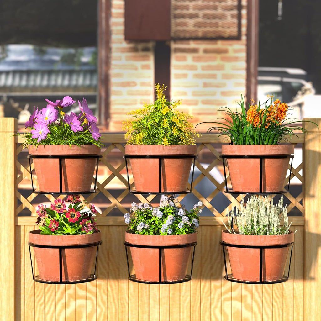 Hanging Plant Basket made of Metal – Balcony Planter Pot with Hook for Garden and Terrace