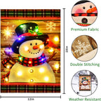 Illuminated Snowman Garden Flag - FrostyFlag