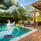 Solar-powered fountain for the garden – Flower design water feature for ponds and pools