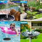 Solar-powered fountain for the garden – Flower design water feature for ponds and pools