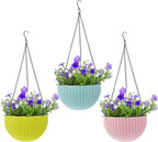 Woven hanging basket for plants with chain – Ideal for balcony and garden
