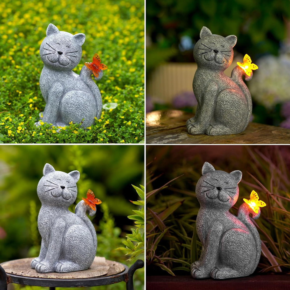 EnchantedKitty - Elegant Decorative Cat for Outdoor Space