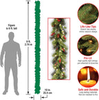 Christmas Garland with Lights - FrostGlow