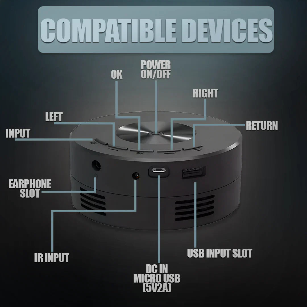 Mini Portable Projector – Ultra HD