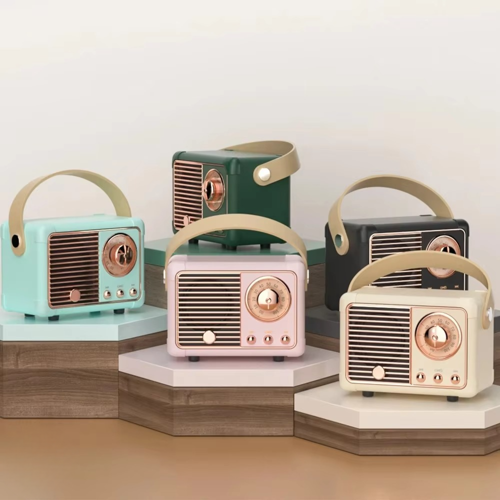 Vintage-Style Wireless Bluetooth Speaker with Subwoofer
