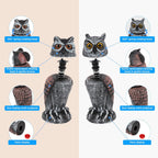 Realistic 2-Pack Owl Decoy with Rotating Head – Outdoor Bird & Pest Repellent