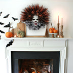 Halloween Scary Clown Mesh Wreath | Creepy Front Door Decor