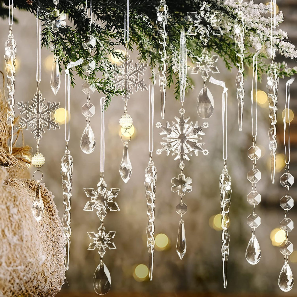 Crystal Christmas Ornaments Set - ShineBright