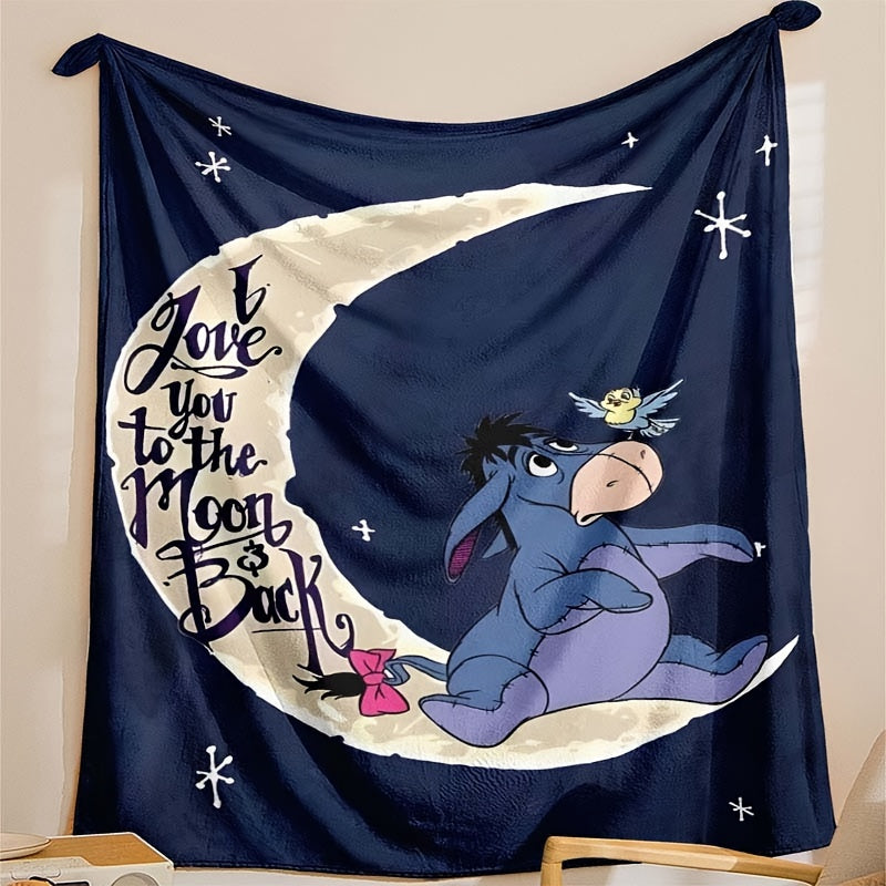 Soft fleece blanket with Eeyore design - Available in multiple sizes for all seasons
