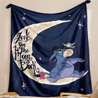 Soft fleece blanket with Eeyore design - Available in multiple sizes for all seasons