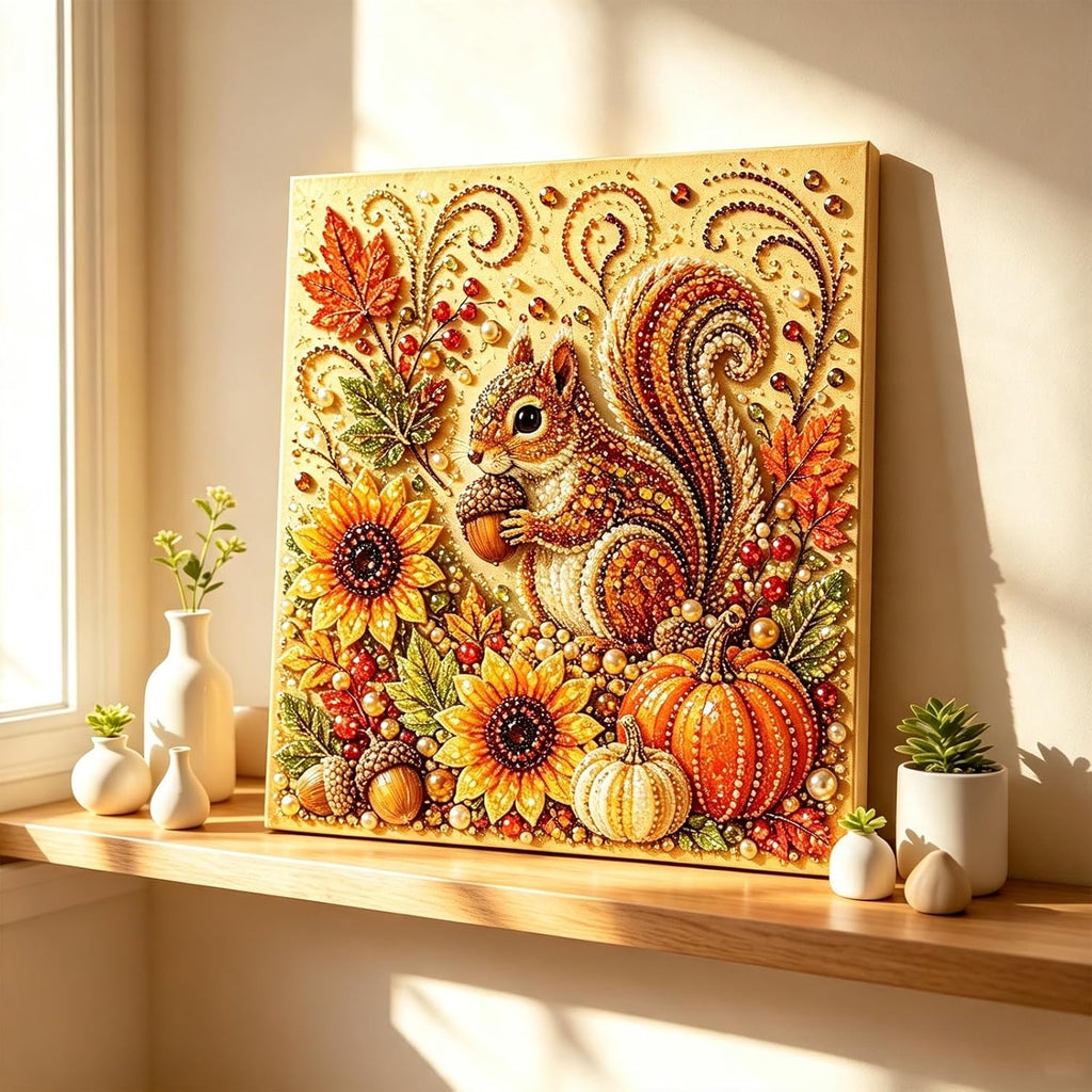 Autumn Pearl Painting Kit, Cute Pearl Painting Crafts for Adults