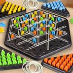 Rubber band chess thinking game